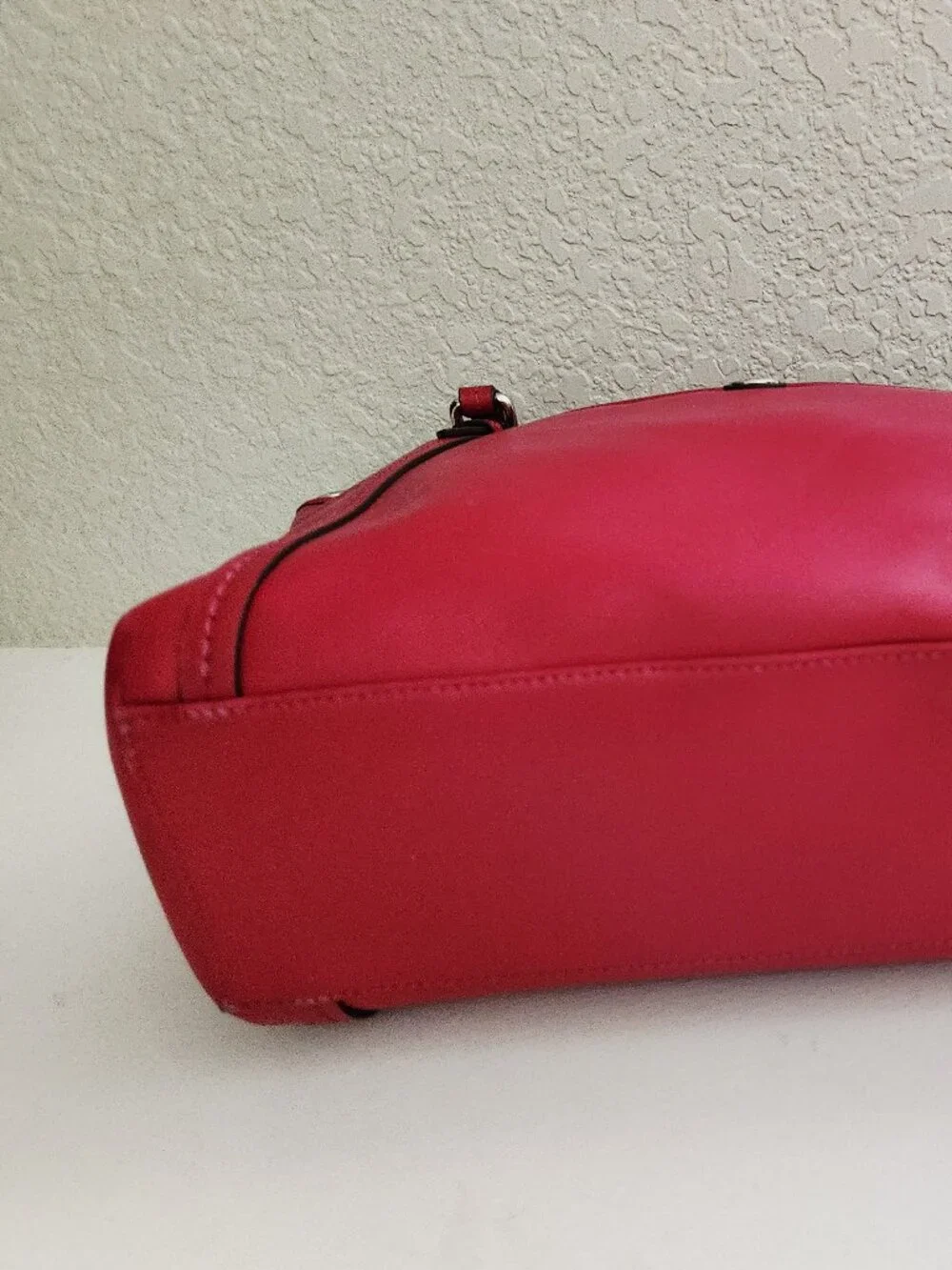 Coach Jordan Fushia Saffiano Leather Shoulder Bag Purse